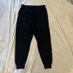 Black soft long jogger pants